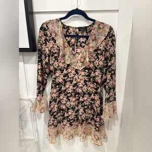 Floral Ruffled Mini Dress